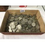 A large quantity of pre 1947 silver coinage.