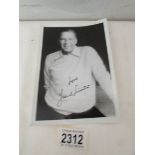 A signed photograph of Frank Sinatra.
