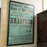 An 1876 Midland Railway / Thomas Cook train excursion poster for The Band of Hope Gala, Bradford,