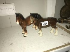 2 shire horses