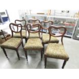 A set of 6 mahogany dining chairs.