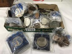 A tray of mixed coinage
