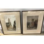 A pair of original etchings by Tatton Winter R.B.A.