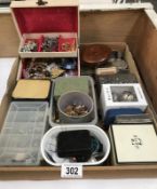 A box of costume jewellery