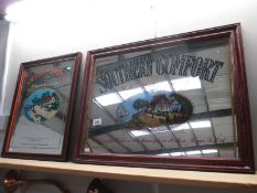2 vintage Sothern Comfort advertising mirrors