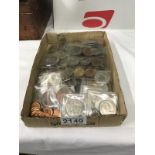 A tray of mixed coinage