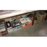 A large quantity of boxed shoes (some new),