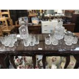 2 decanters,