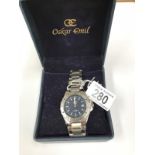 A boxed Oskar Emil gents wrist watch