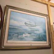 A Kenneth McDonough (1921-2002) limited edition print of the maiden flight of the Gloster Whittle