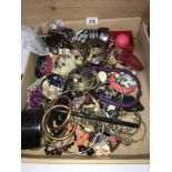 A box of costume jewellery