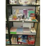 3 shelves of craft work items