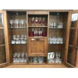 A fabulous lot of glasses including crystal, cut glass and ruby, in sets of 4's and 6's etc.