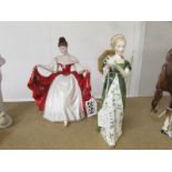 2 Royal Doulton figurines - Venetia HN2722 and Sara HN2655.