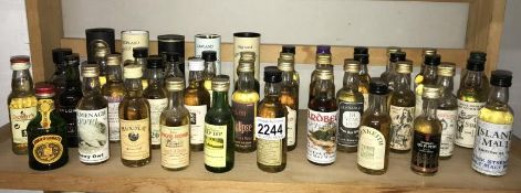 Over 40 miniature bottles of whisky