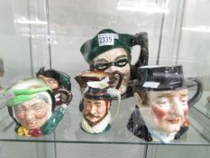 7 character jugs including Royal Doulton, Beswick, Lancaster etc.