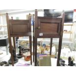 A pair of mahogany pot cupboards.