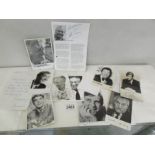 A collection of autographs and photographs (some a/f) including John Pertwee, Max Bygraves,