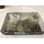 Approximately 500gms of pre 1947 silver coinage