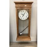 A modern oak London clock Company Westminster/Whittington wall clock