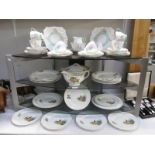 3 part dinner sets and a tea set