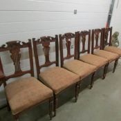 A set of 6 dining chairs,.