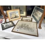 A quantity of Lincoln related pictures including tapestry, engravings,