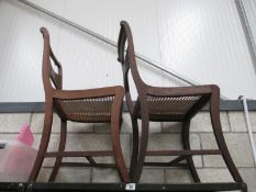 2 bergère seated bedroom chairs