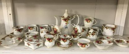 A collection of Royal Albert Old Country Roses china and tea ware