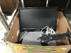 A Celcus LCD TV including wall bracket & a Philips DVD player.