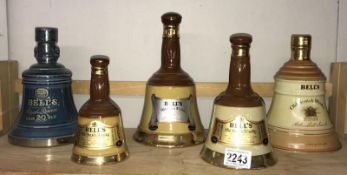5 Bells Scotch whisky bells with contents