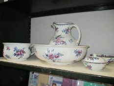 A good Losol ware 5 piece bathroom set including jug, bowl, pot etc.