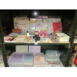 2 shelves of craft ware items