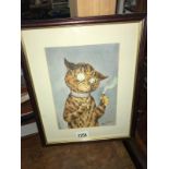 A Louis Wain print of a cat