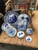 A good lot of blue and white including Delft ware