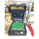 A working salon Decca picnic gramaphone.