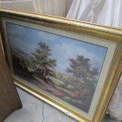 A large framed and glazed print.