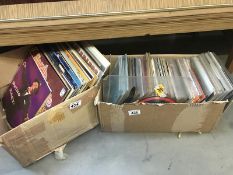 A box of LP's and a box of 45's
