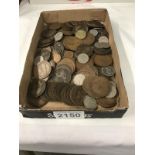 A tray of mixed old coinage