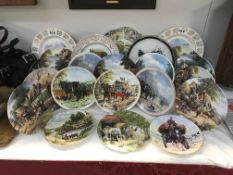 A large quantity of horse related collectors plates etc.