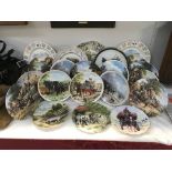 A large quantity of horse related collectors plates etc.