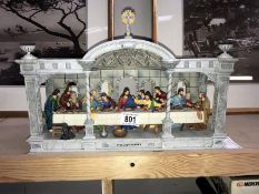 A large Danbury Mint 'Last Supper' tableau