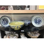 4 contemporary Chinese porcelain items being 2 bowls & 2 dishes ****Condition report****