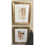 2 framed & glazed prints of ballerinas