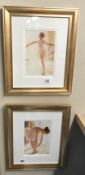 2 framed & glazed prints of ballerinas