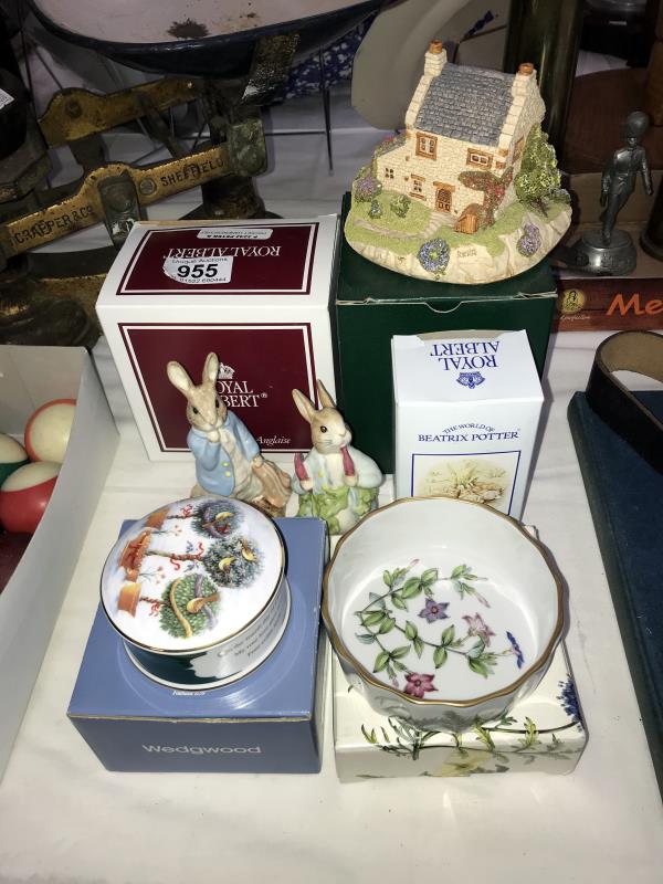 4 boxed items including Royal Albert