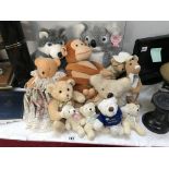 A quantity of soft toys