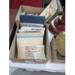 2 boxes of assorted cigarette tea cards including loose and in albums