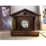 An oak cased Palladium clock with late Quartz movement ****Condition report**** This