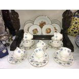 A Gainsborough tea set & a quantity of Bavaria fruit patterned plates